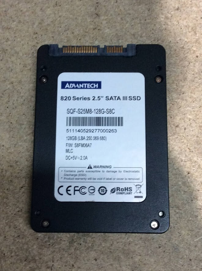 Advantech 128GBSSD SATA III SQF-S25M8-128G-S8C 2.5" Solid State Drive Black
