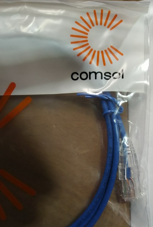 Brand New COMSOL UTP-1.5-C6A-UT-BLU 1.5m RJ45 Cat 6A Optical Network Cable Blue