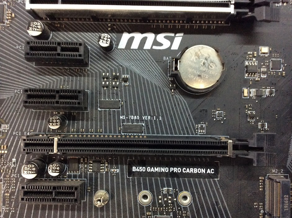 MSI B450 GAMING PRO CARBON AC Motherboard Socket AM4 USB-C w/CPU Ryzen 7 2700