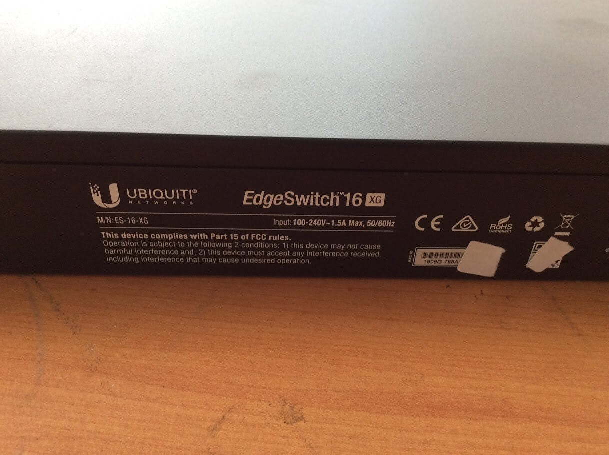 Ubiquiti ES-16-XG EdgeSwitch 16-Port 10GbE Managed Switch Tested Au Seller