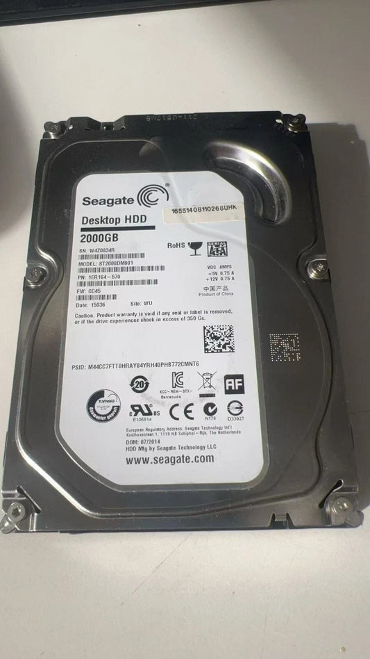 Seagate 2TB 3.5'' HDD 7200RPM SATA 64MB Cache Hard Drive Disk ST2000DM001