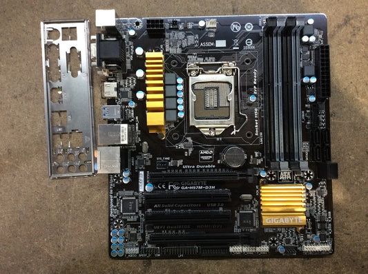 GIGABYTE GA-H97M-D3H Motherboard DDR3 microATX LGA 1150 DVI VGA HDMI Intel H97