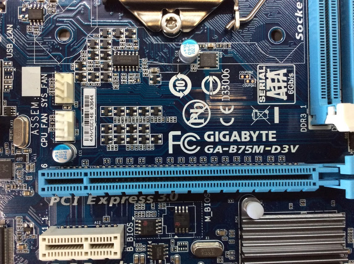 GIGABYTE GA-B75M-D3V Motherboard microATX DDR3 LGA 1155 VGA HDMI DVI Intel B75