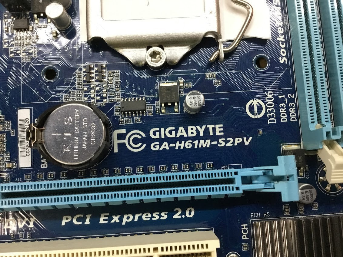 GIGABYTE GA-H61M-S2PV Motherboard micro ATX LGA 1155 DDR3 VGA DVI Intel H61