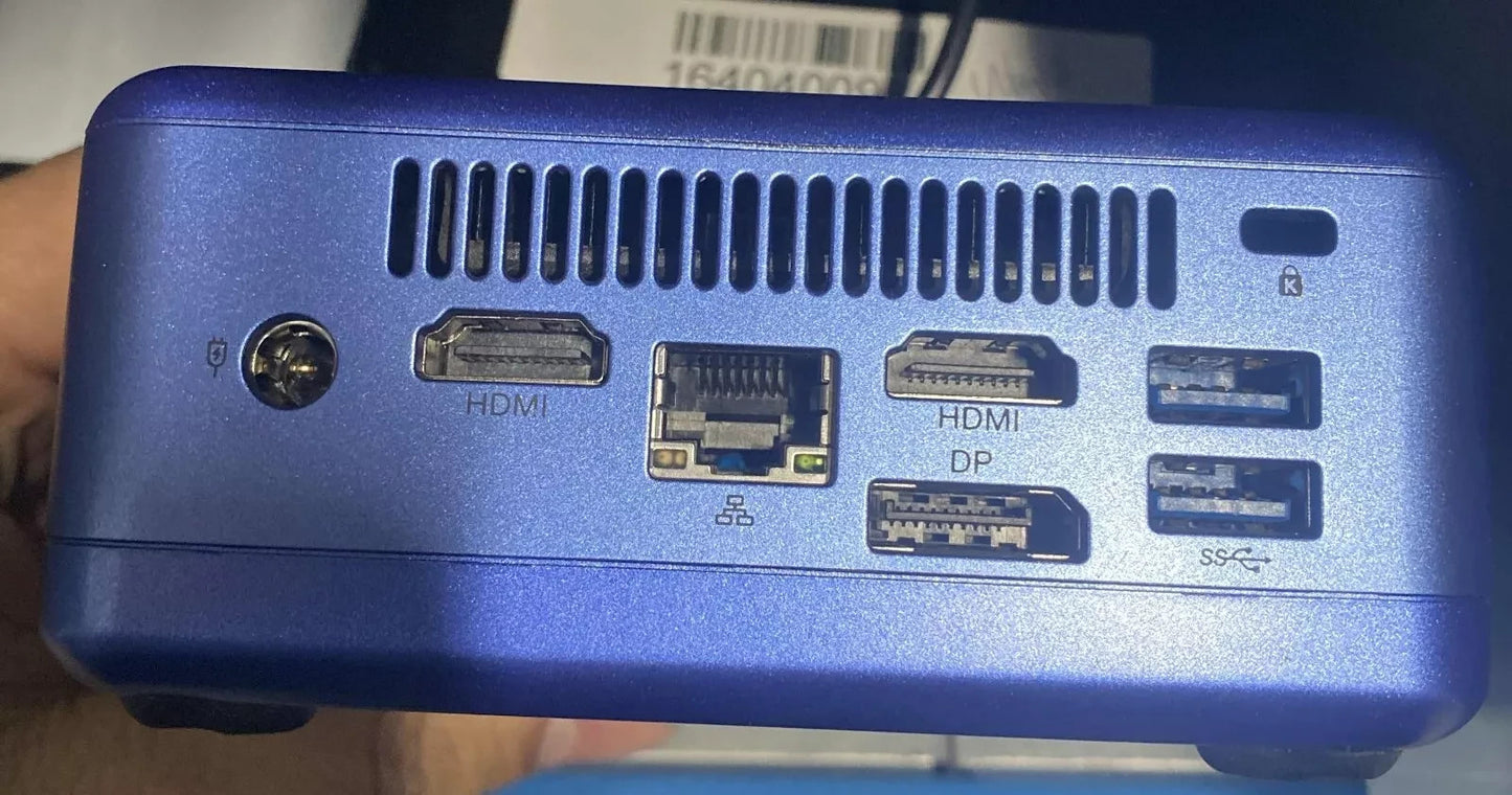 DATTO Alto 3V2 Mini PC Celeron 3865U@1.80GHz 8GBRAM 2TBHDD HDMI DP USB-C Blue