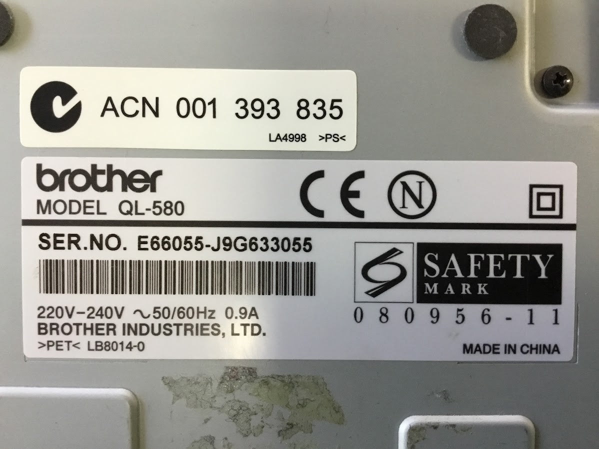 Brother QL-580N Professional Series Label Printer with Power Cord + USB Cord