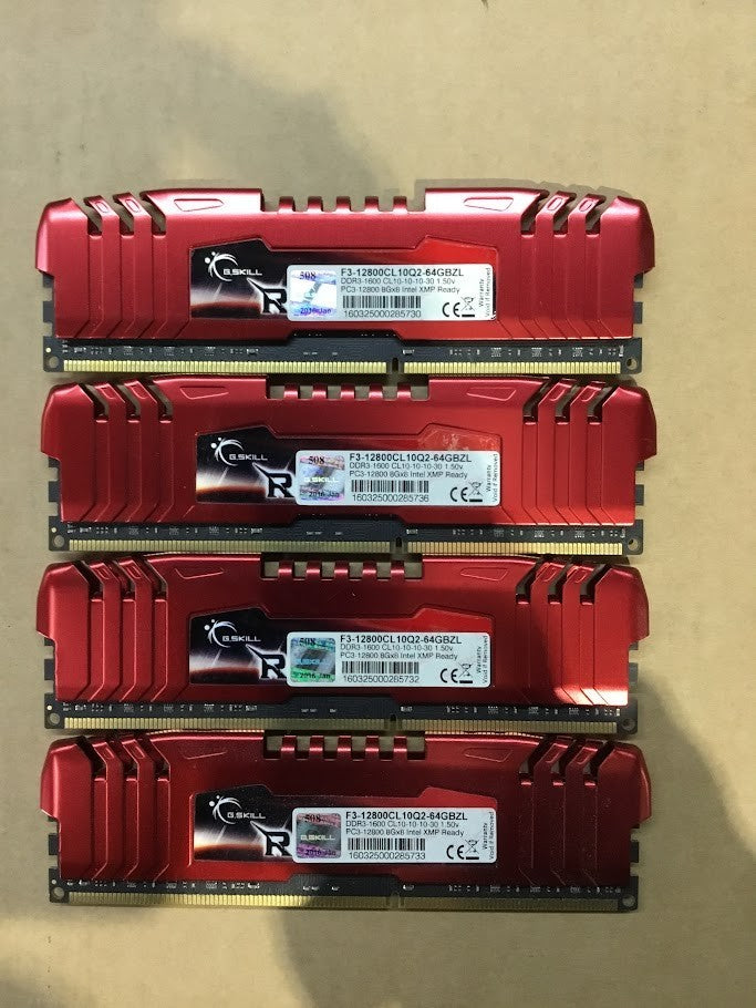 G.SKILL Ripjaws Z DDR3 F3-12800CL10Q2-64GBZL 32GBRAM Desktop Memory Au Seller