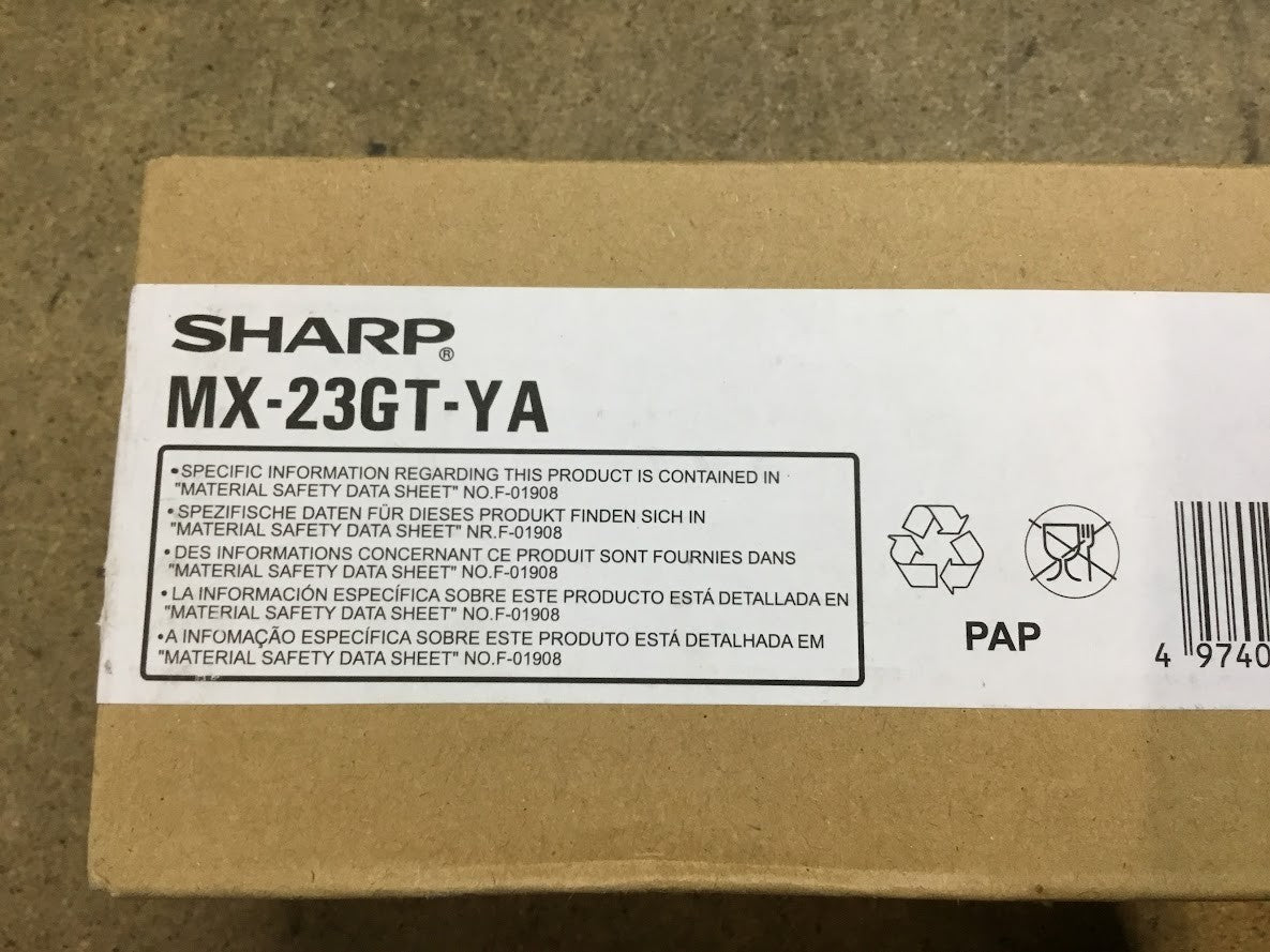 Brand New Sharp MX-23GTYA Toner Cartridge - Yellow For MX-2310/MX-2314/MX-2614