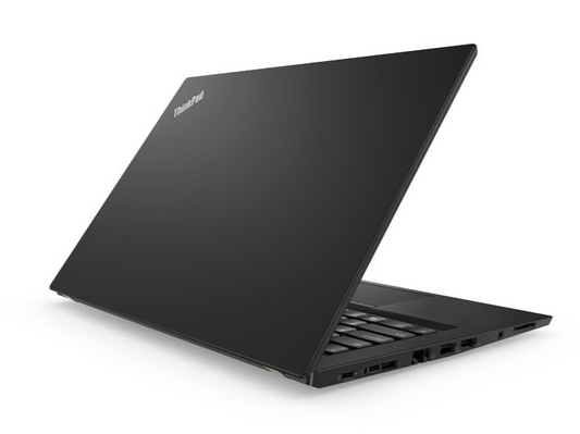 Lenovo ThinkPad T480s Laptop 14'' i7-8650U 8GBRAM 256GBSSD USB-C Win 11 Black A-