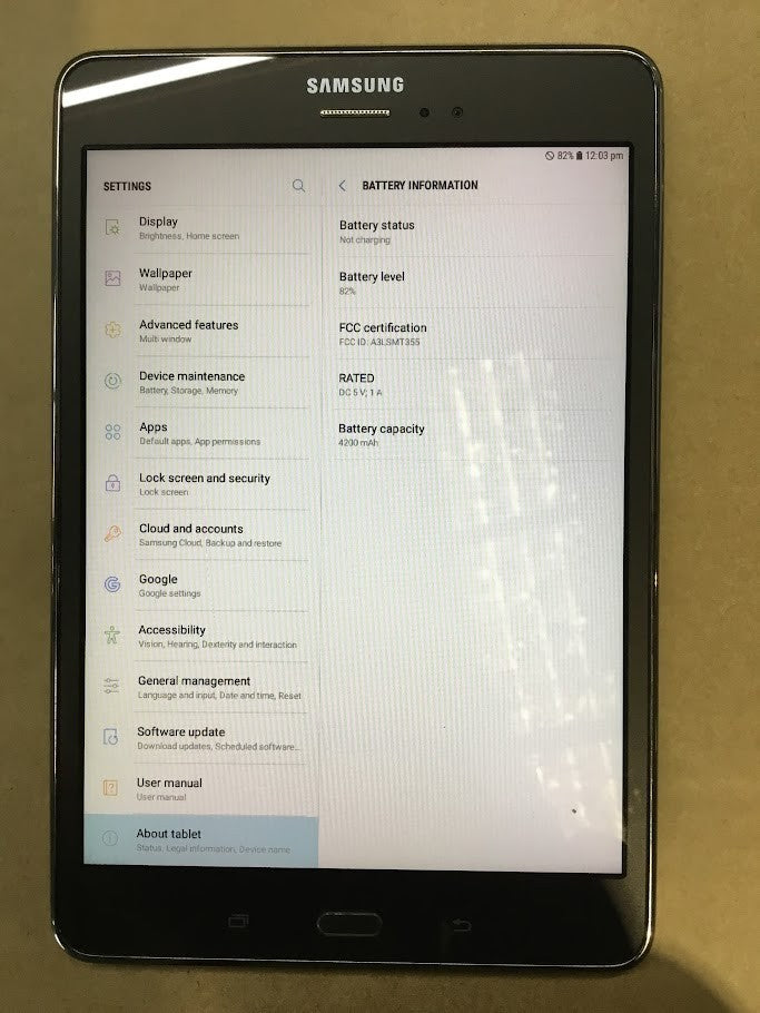Samsung Galaxy Tab SM-T355Y Tablet 8" 16GB Wi-Fi Touch Grey Au Seller A- Grade