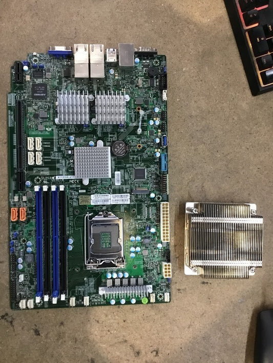 Supermicro X11SSW-4TF Motherboard LGA 1151 DDR4 Quad NIC M2 TPM Chips + Heatsink