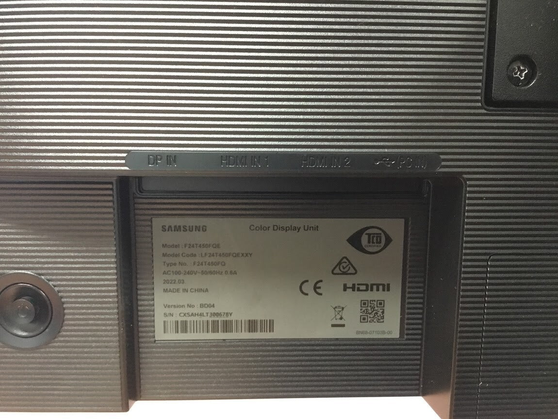 Samsung F24T450FQE Color Display Unit 24" LCD Monitor Black Tested Au Seller