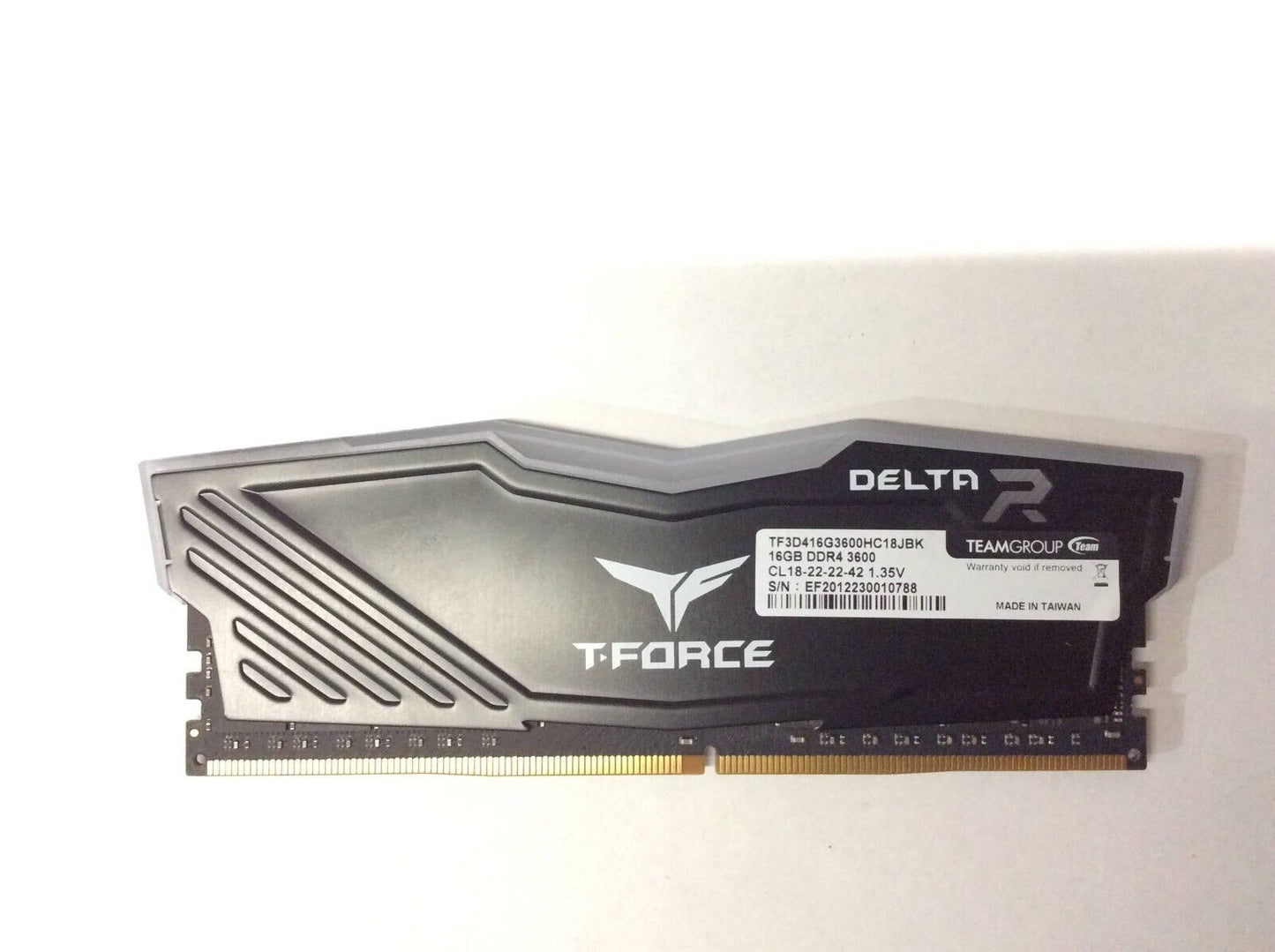 TEAMGROUP T-FORCE DELTA 16GB Desktop RAM DDR4 3600MHz CL18 1.35V Black Au Stock