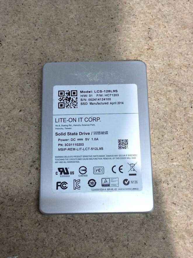 Lite-On 128GB Desktop SSD SATA LCS-128L9S 2.5" Solid State Drive Silver Au Stock