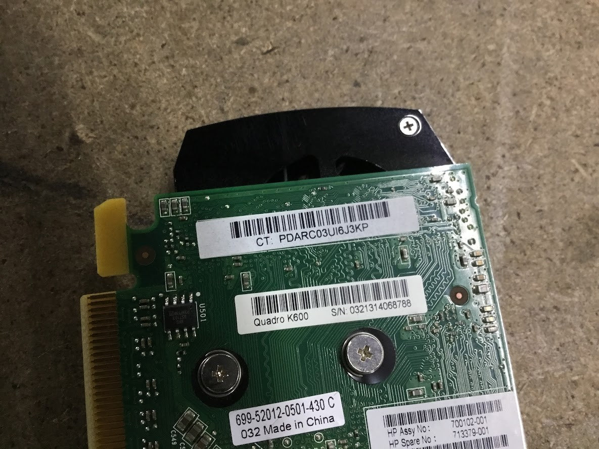 NVIDIA Quadro K600 Video Graphics Card DVI DisplayPort PCIe x16 Au Seller