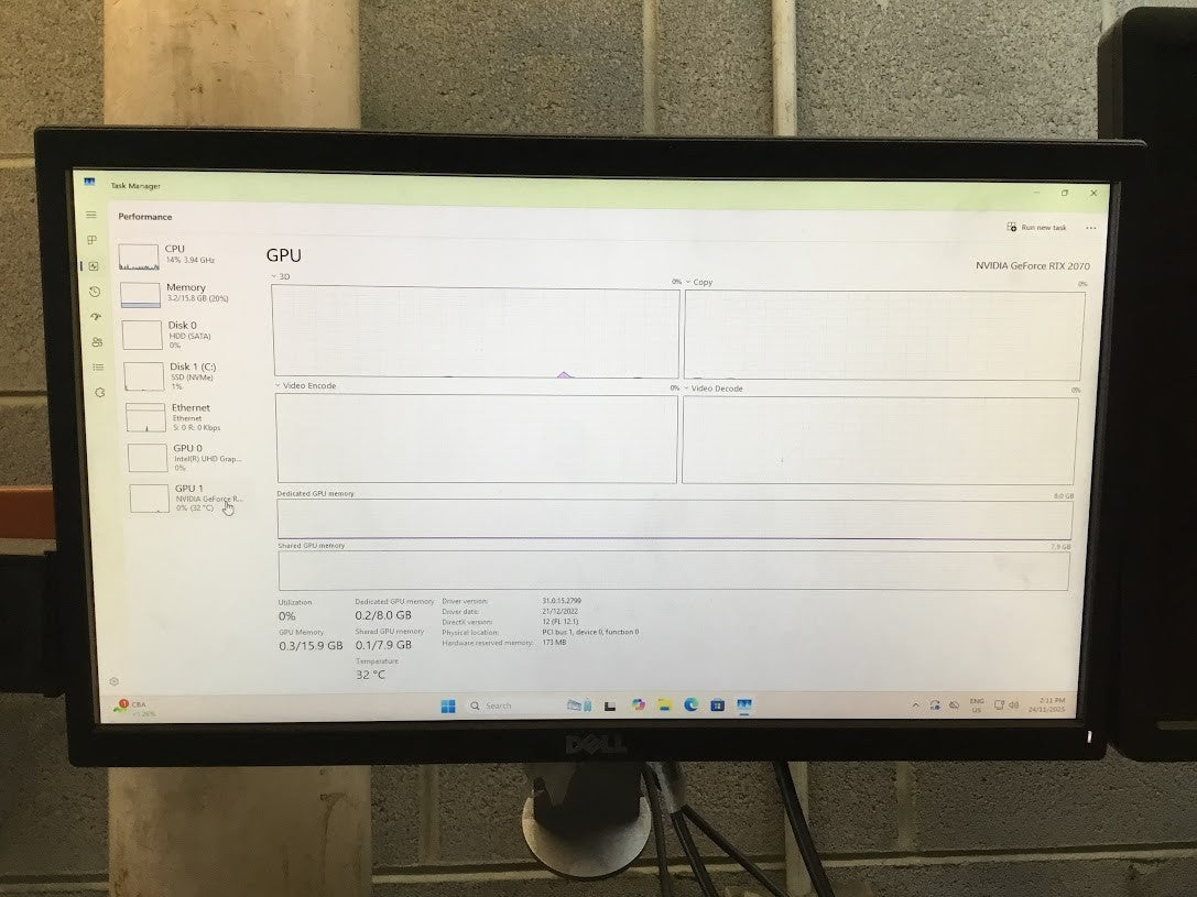 Alienware Aurora R8 Gaming PC i7-9700 16GB 512SSD+1T HDD+GeForce RTX 2070 Win11