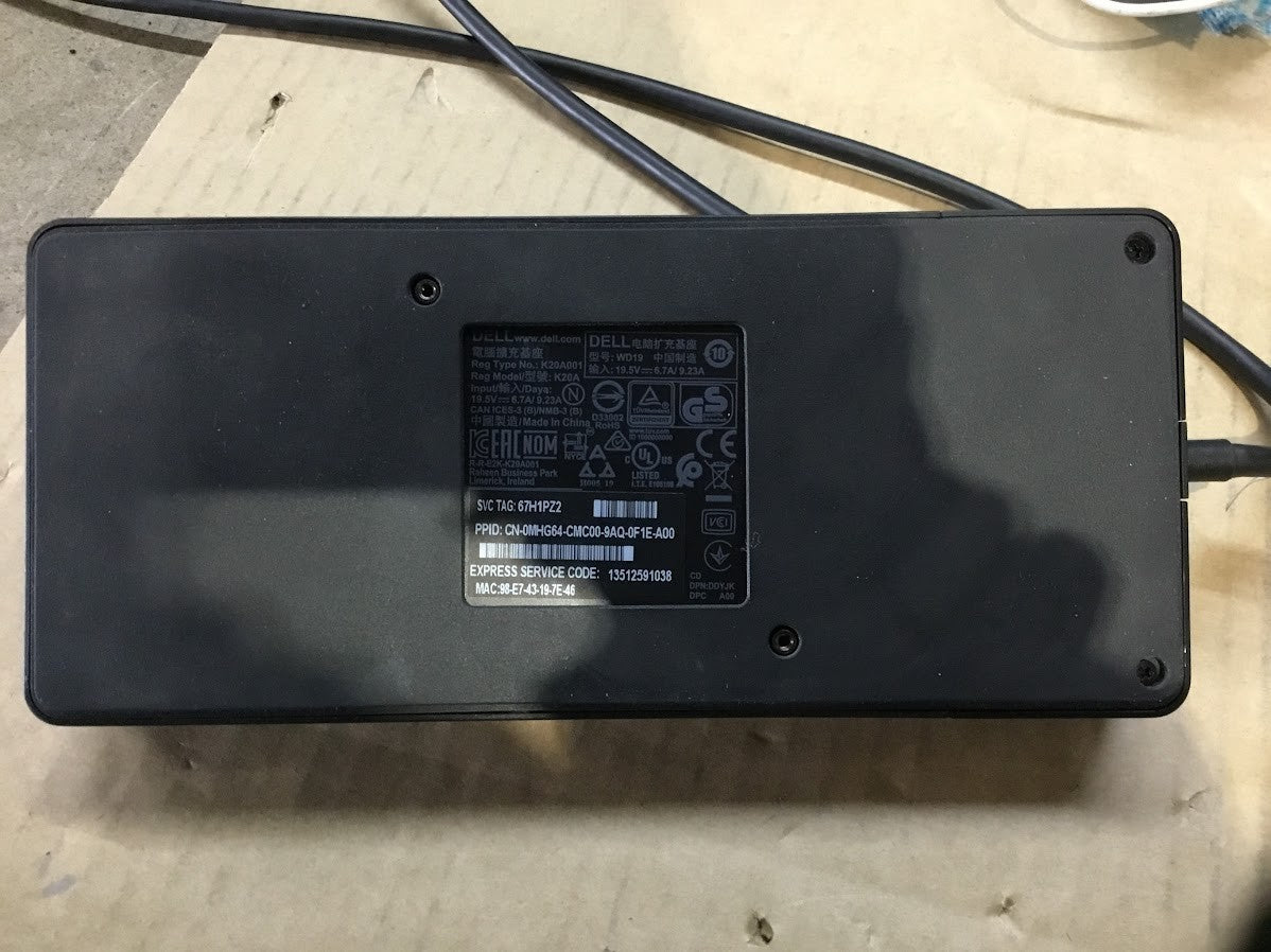 Dell K20A Power Delivery Docking Station USB-C DP HDMI with Charger Au Seller