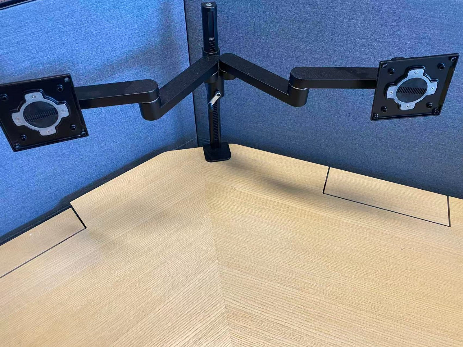 Dual Monitor Stand Adjustable Desk Mount Arm 90cm Extension for LED LCD Screens