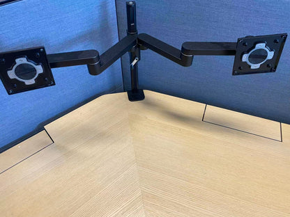 Dual Monitor Stand Adjustable Desk Mount Arm 90cm Extension for LED LCD Screens
