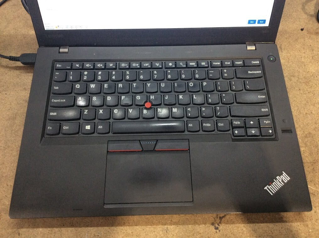 Lenovo ThinkPad T460 Laptop 14" i5-6300U 8GBRAM 128GBSSD Mini-DP HDMI Black A-