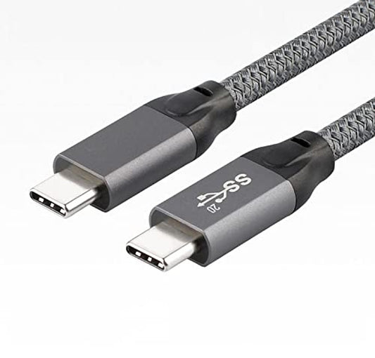 Konix 2M USB 3.2 ( 3.1 GEN 2x2 ) Type-C M/M Cable Gray/Black Au Seller