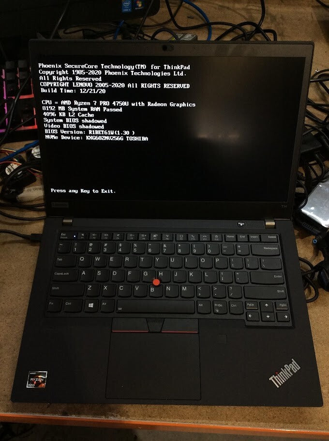 Lenovo ThinkPad T14 Gen1 Laptop AMD Ryzen 7Pro 4750U+AMD GPU 8G 256SSD WIN11  A-