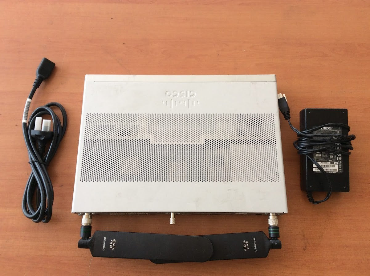 Cisco C1117-4PLTELAWZ V2 ISR 1100 Router + 4G LTE Antenna + PSU Wi-Fi Tested