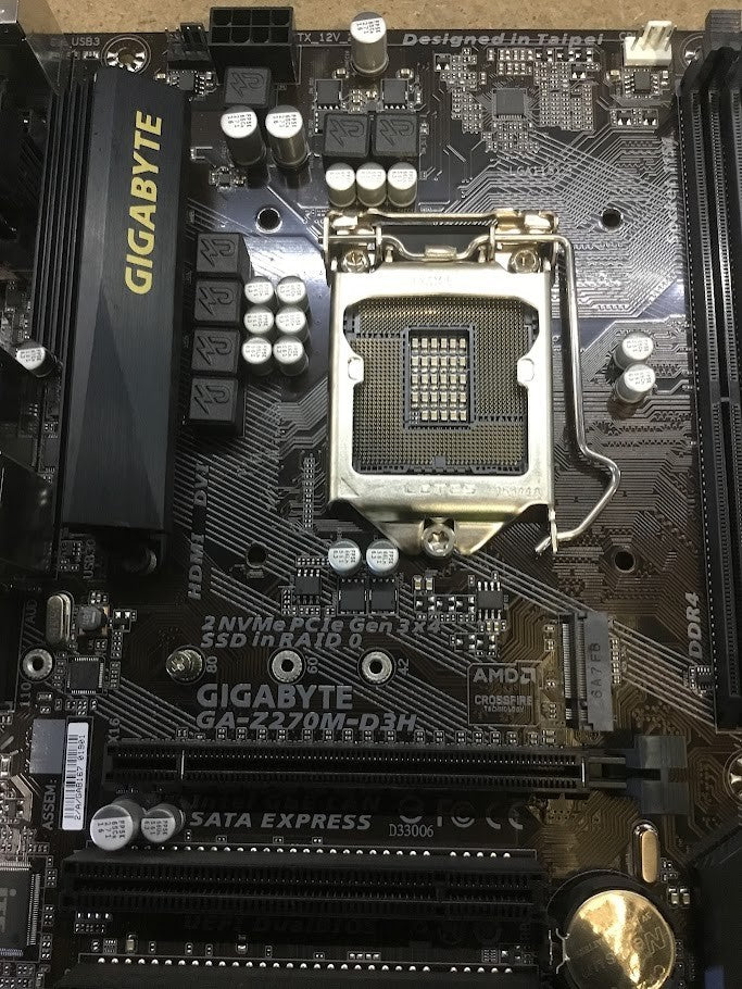 GIGABYTE GA-Z270M-D3H Motherboard mATX LGA 1151 VGA HDMI DVI USB-C Intel Z270