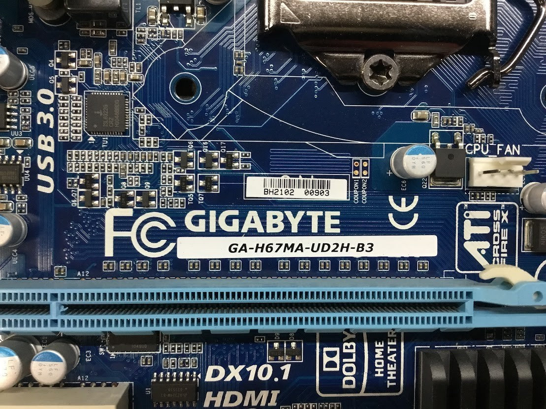 GIGABYTE GA-H67MA-UD2H-B3 Motherboard mATX LGA 1155 VGA DVI DP HDMI Intel H67
