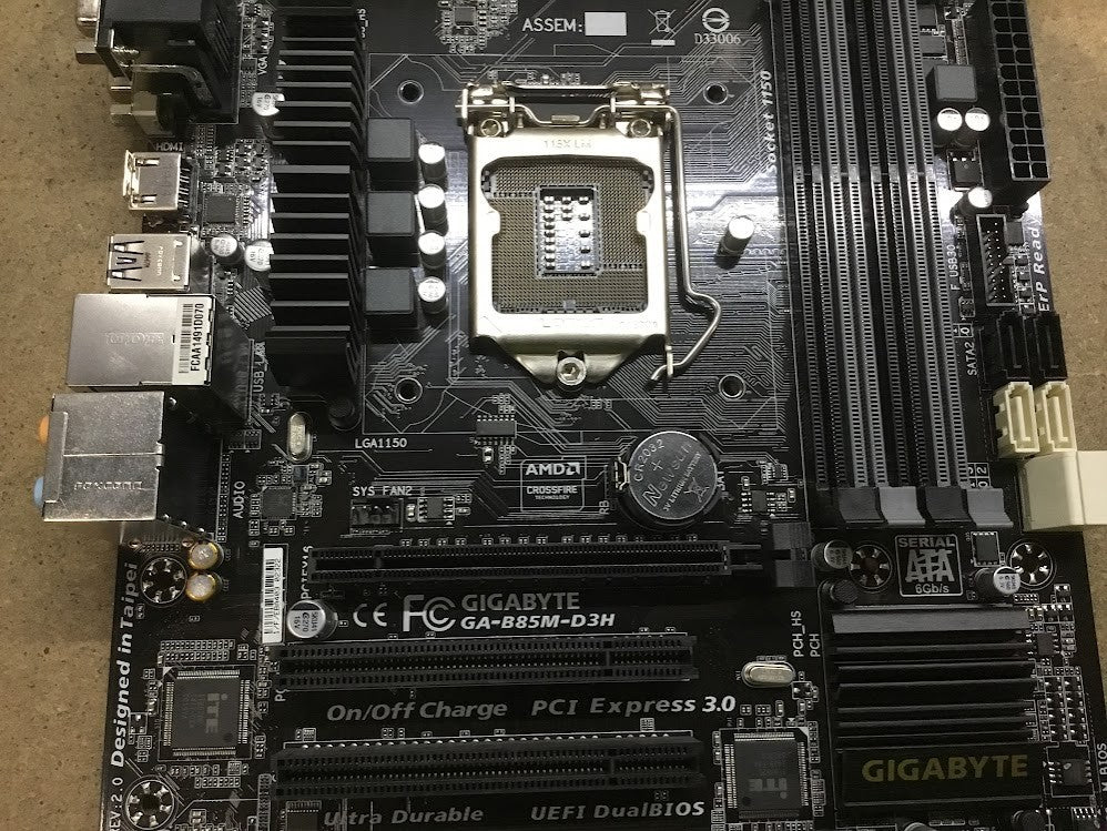 [AU] GIGABYTE GA-B85M-D3H Motherboard microATX LGA 1150 DVI VGA HDMI Intel B85