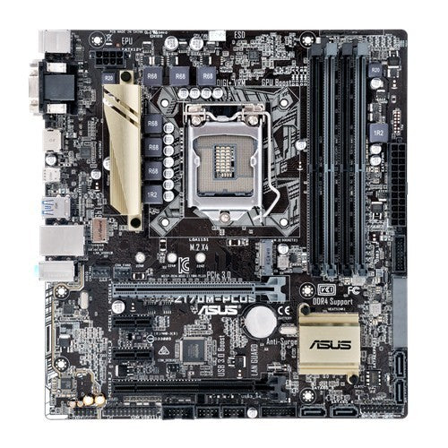 ASUS Z170M-PLUS Motherboard DDR4 microATX LGA 1151 HDMI DVI VGA USB-C Intel Z170