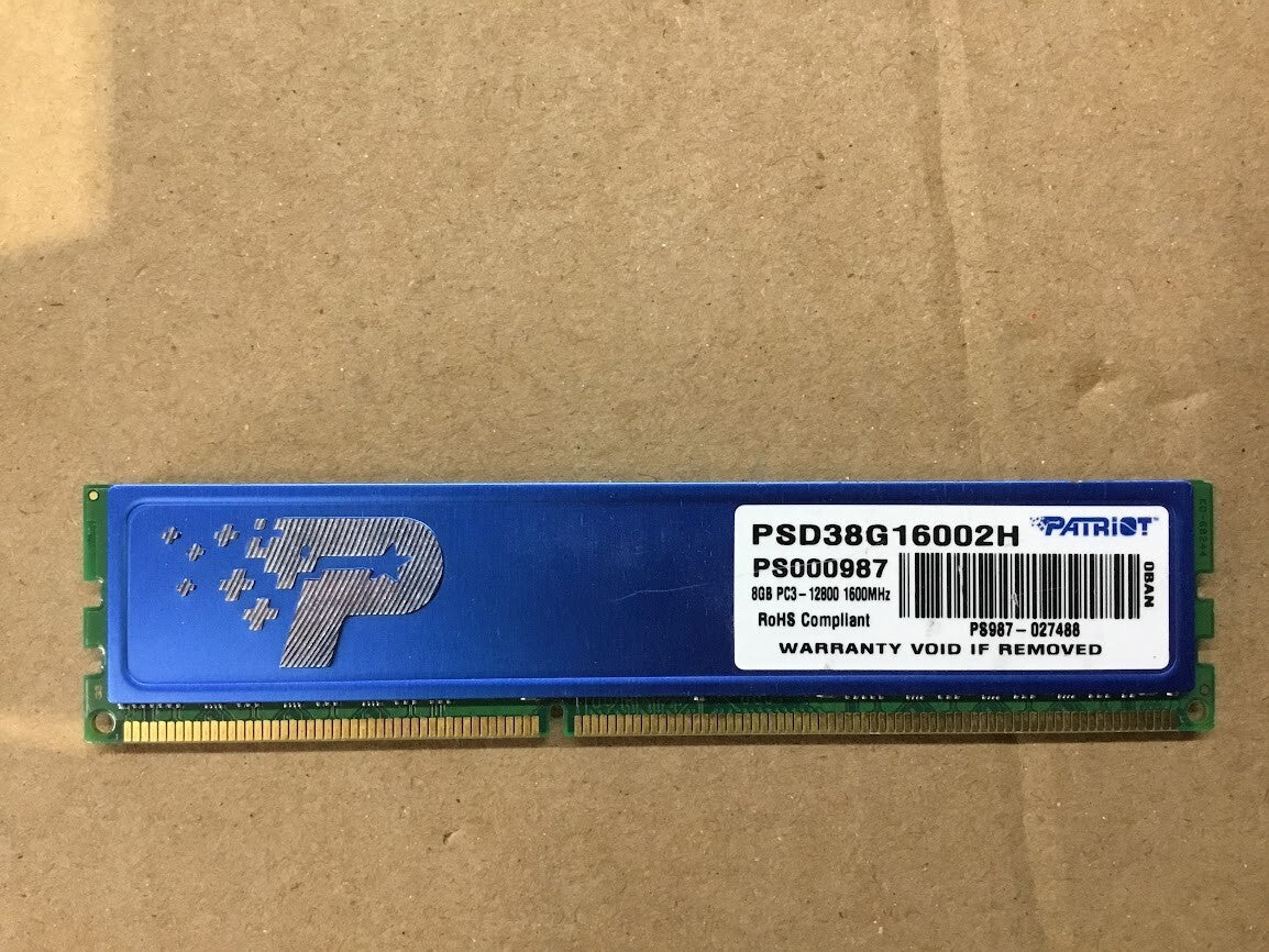 Patriot Memory PSD38G16002H 8GB DDR3 Blue Desktop Memory Au Seller