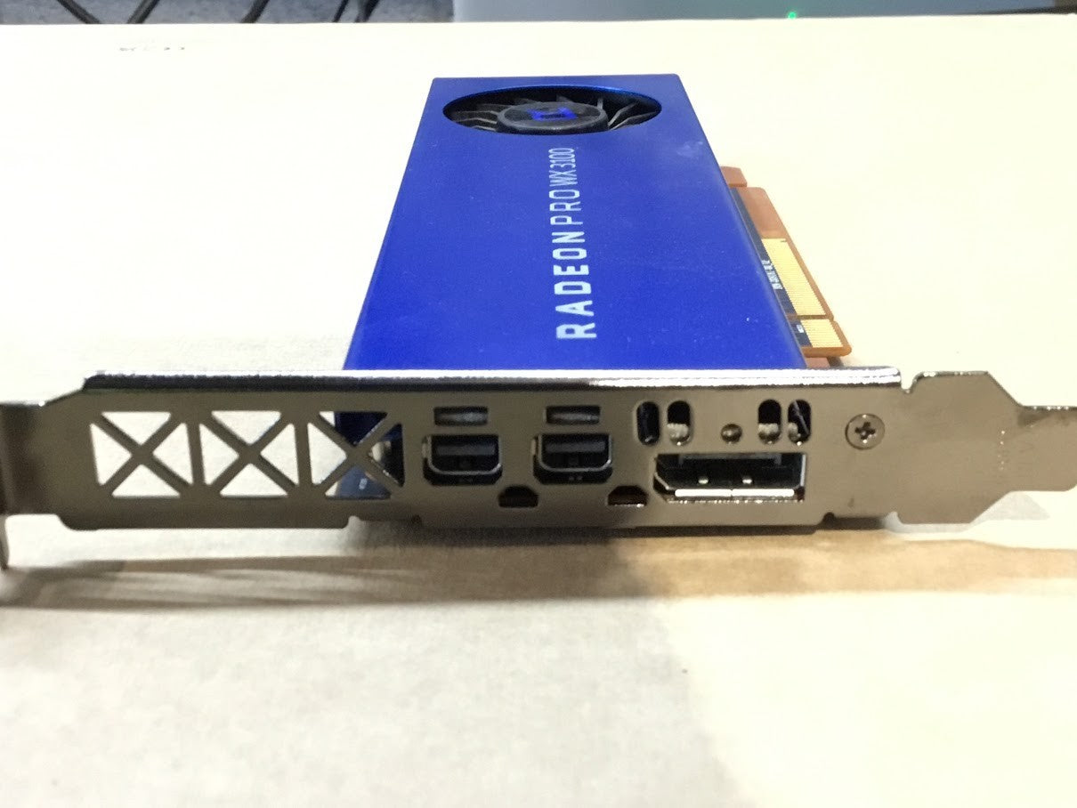 AMD Radeon Pro WX 3100 Graphics Card MIni-DP DisplayPort Blue Tested Au Stock