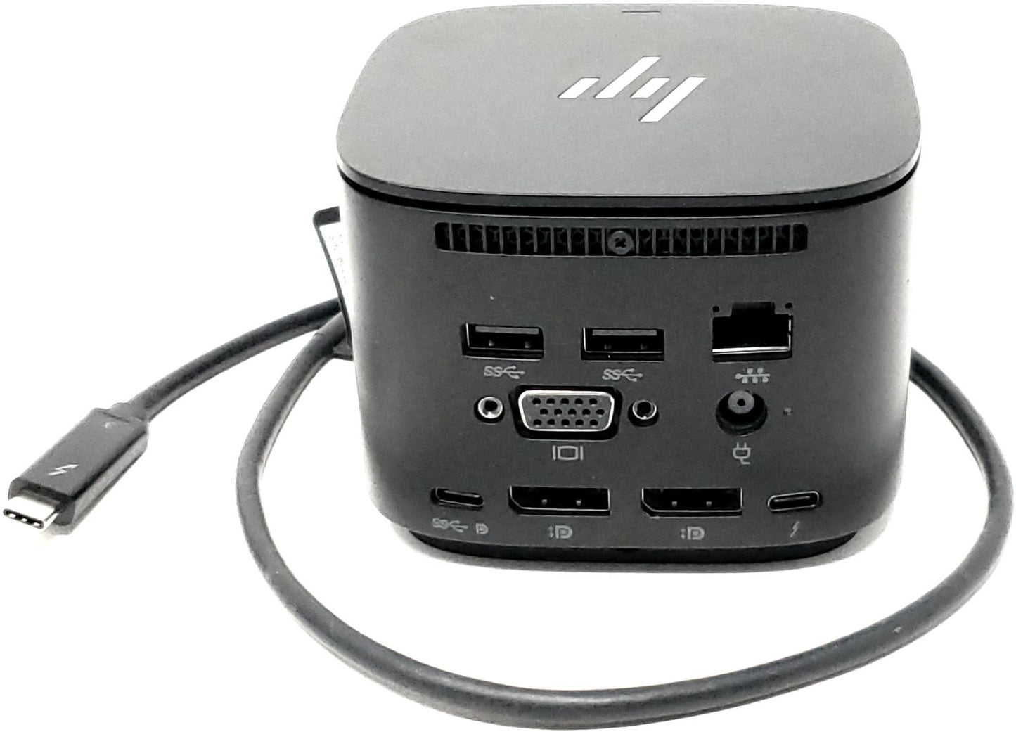 HP HSN-IX01 Docking Station USB-C DP VGA with Charger + Thunderbolt Cable Black