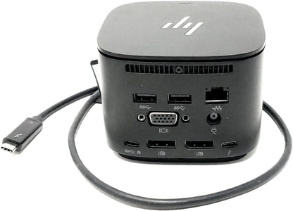 HP HSN-IX01 Docking Station USB-C DP VGA with Charger + Thunderbolt Cable Black