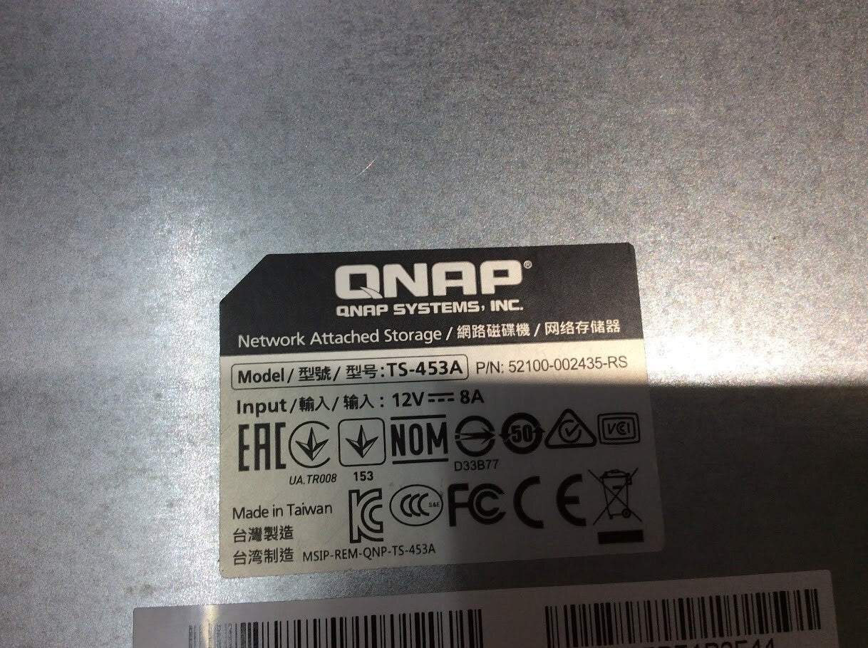QNAP TS-453A INTEL N3160 4GB/2TBx4 Hard Disk Drive Raid0 7.24T+15V/5A Charger