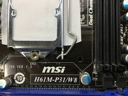 MSI H61M-P31/W8 Motherboard mATX LGA 1155 DDR3 VGA DVI Usb3.0 Intel H61 Tested