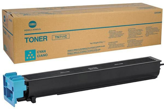 New Konica Minolta A3VU450 TN711C Cyan Toner Cartridge For Bizhub C654 C754
