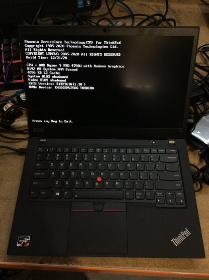 Lenovo ThinkPad T14 Gen1 Laptop AMD Ryzen 7Pro 4750U/Radeon Graphics 8/256 A-