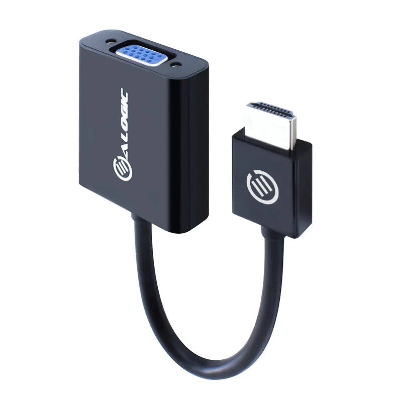 Brand New ALOGIC HDMI to VGA Adapter w/ 3.5MM Audio & USB Power Black  Au Seller