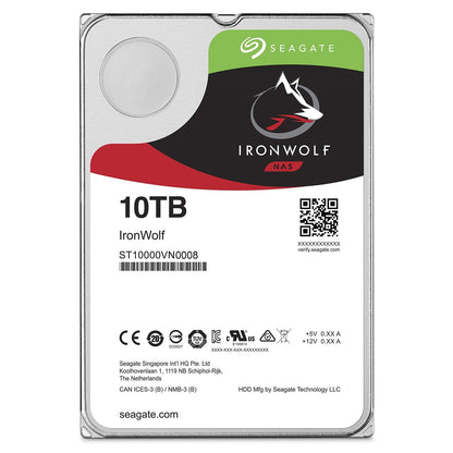 Seagate IronWolf 3.5" 10TB Internal Hard Disk HDD SATA 7200RPM ST10000VN0008