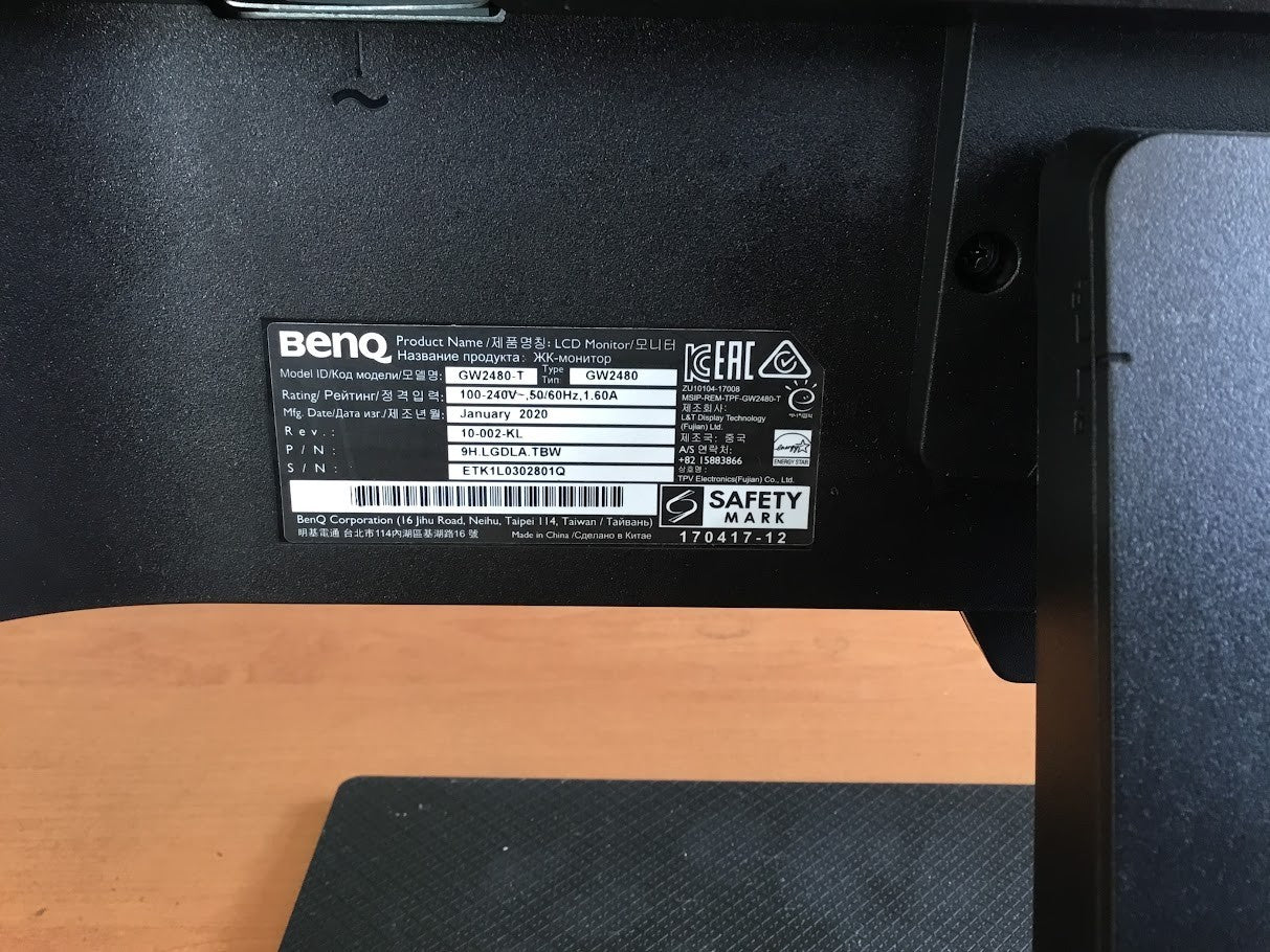 BenQ GW2480-T 23.8" Eye-care Stylish IPS Monitor Black Tested [AU Seller] A-