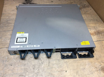 Cisco WS-C3850-48T-E 48-Port GbE Managed Switch w/ C3850-NM-4-1G and Dual PSU A-