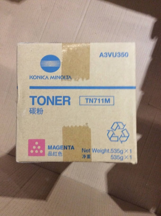 New Konica Minolta A3VU350 TN711M Magenta Toner Cartridge For Bizhub C654 C754