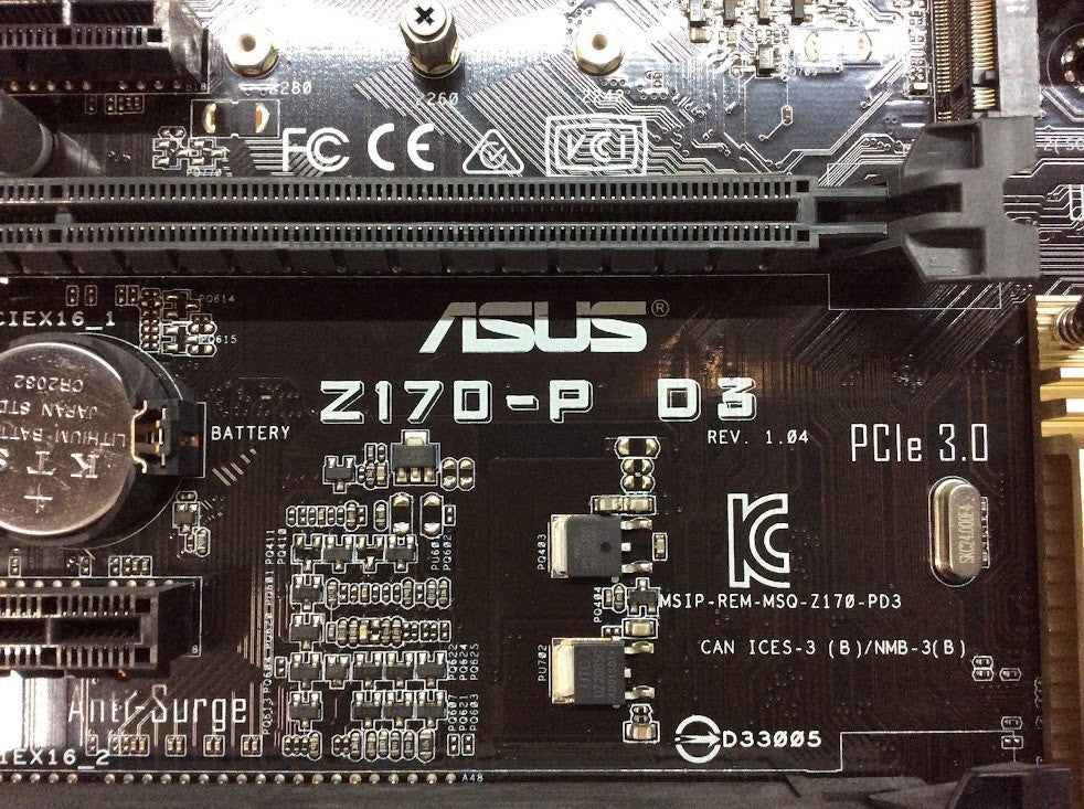ASUS Z170-P D3 Motherboard ATX LGA 1151 DDR3 HDMI DVI Intel Z170 [AU Seller]