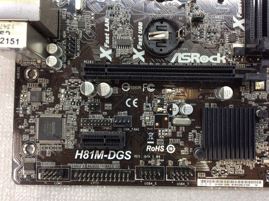 Asrock H81M-DGS Motherboard DDR3 micro ATX LGA 1150 USB-C VGA DVI Intel H81 [AU]