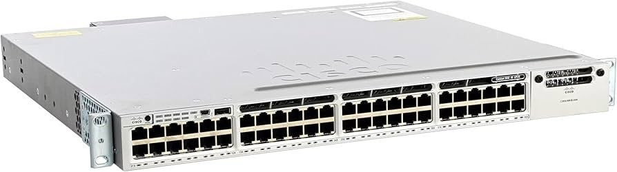 Cisco WS-C3850-48T-E 48-Port GbE Managed Switch w/C3850-NM-4-1G and Dual PSU A-
