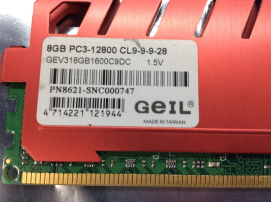 GeIL Evo Veloce GEV316GB1600C9DC PC3-12800 DDR3 Desktop Memory [AU Seller]