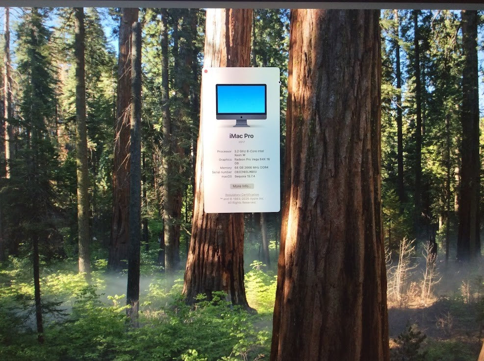 Apple iMac Pro A1862 AIO 27" Xeon W-2140B 5K Radeon Pro Vega 64X 64GB 4TBSSD A-