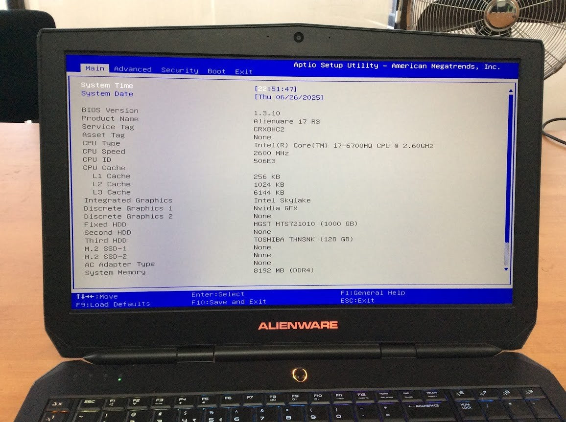 Alienware 17 R3 Gaming Laptop 17.3" i7-6700HQ+GEFORCE GTX960 128SSD+1TB WIn11